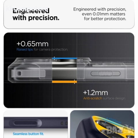 Оригинален кейс Spigen Nano Pop MagSafe и Протектори За iPhone 17 Pro Max (6.9), Тъмносин, снимка 9 - Калъфи, кейсове - 52041516