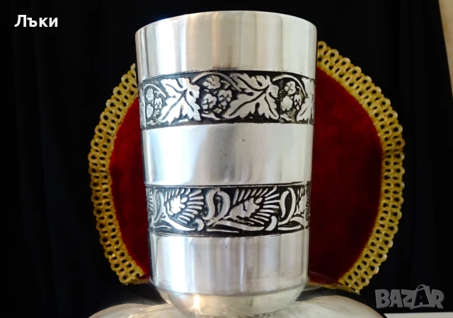 Кана от калай,калаена кана,хмел,житен клас,1.5 литра. , снимка 7 - Антикварни и старинни предмети - 51387827