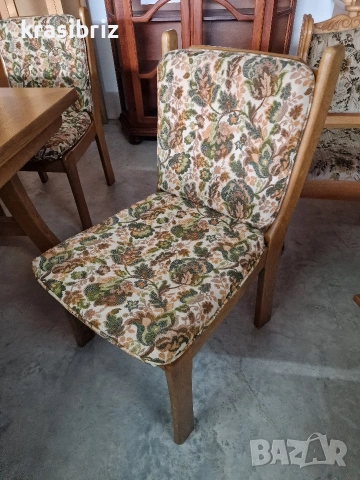 К-т Масивна Пейка-3-ка,Разтегателна Трапезна Маса +3бр.Стола-внос от Германия!, снимка 4 - Маси - 53885996