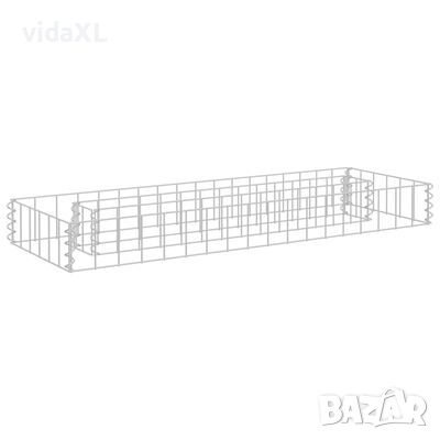 vidaXL Габион повдигната леха, поцинкована стомана, 90x30x10 cм(SKU:145628