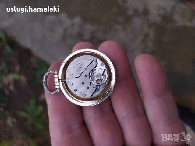 Швейцарски джобен часовник, снимка 4 - Антикварни и старинни предмети - 52615523