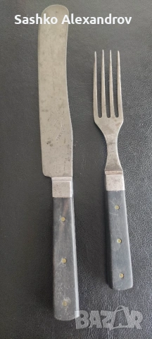 Рядка антикварна двойка (нож и вилица) L.F. STÅHLBERG & CO (Eskilstuna) – ок. 1910 г. 