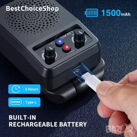 Мини усилвател за китара преносим и презареждащ се – Bluetooth, 4 ефекта, снимка 6 - Китари - 54093338