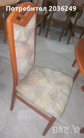 Комплект масивна разтегателна маса с 6 стола, снимка 2 - Маси - 53623770