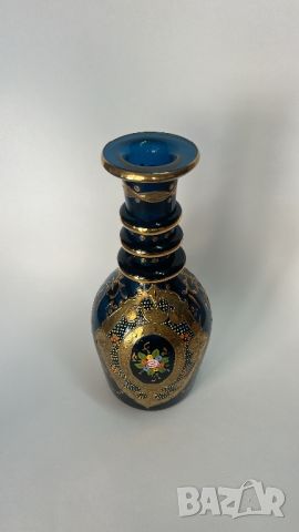 Кристална ваза Bohemia със злато, снимка 3 - Вази - 46441269
