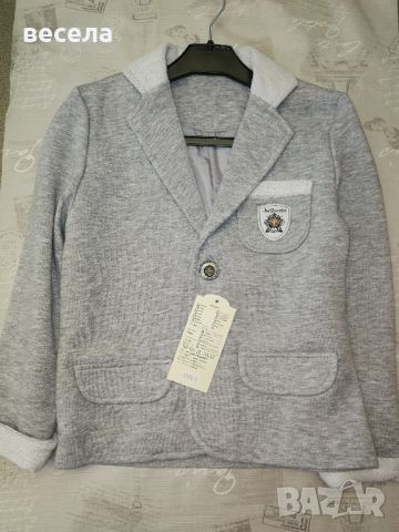 детско сако, сив цвят, спортно елегантно, снимка 1 - Детски якета и елеци - 45618320