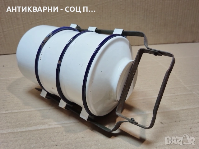 Стара Соц Българска Емайлирана Садинка / 1966 г. / НОМЕР 1625., снимка 3 - Антикварни и старинни предмети - 53670753