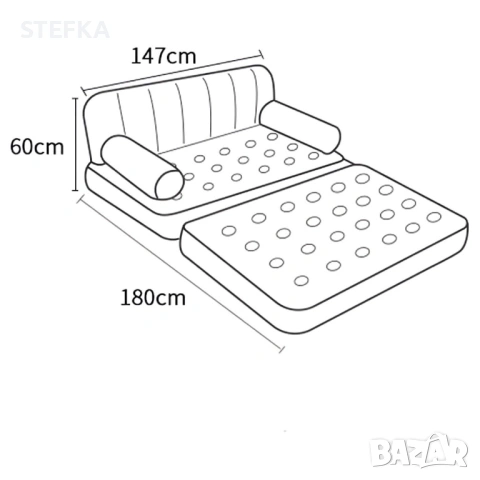 Надуваем матрак, снимка 6 - Надуваеми легла - 53065962