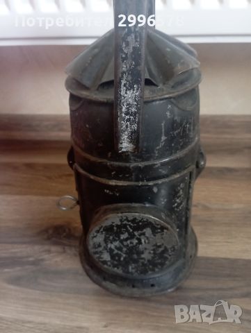 Немски ЖП фенер ( сигнален армейски газов вагонен военен фар лампа ), снимка 6 - Антикварни и старинни предмети - 46279209