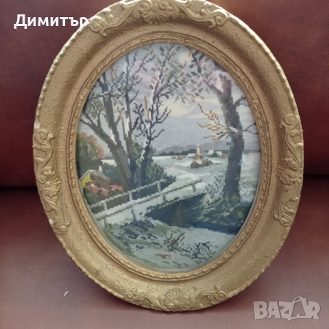 Стара фото картина гоблен в рамка 