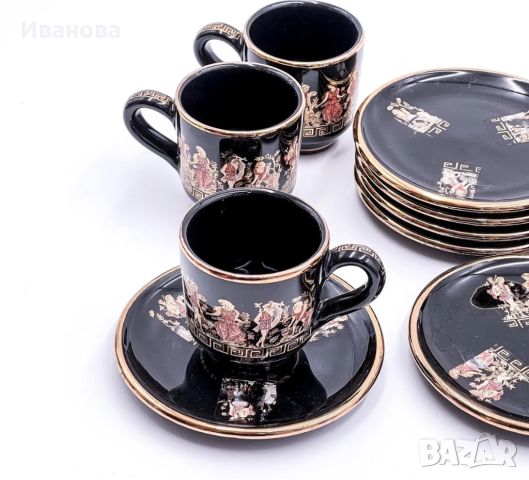 Takis Hellas Porcelain Tea Service Handmade 24 Carat Gold Made in Greece, снимка 3 - Подаръци за жени - 45832318