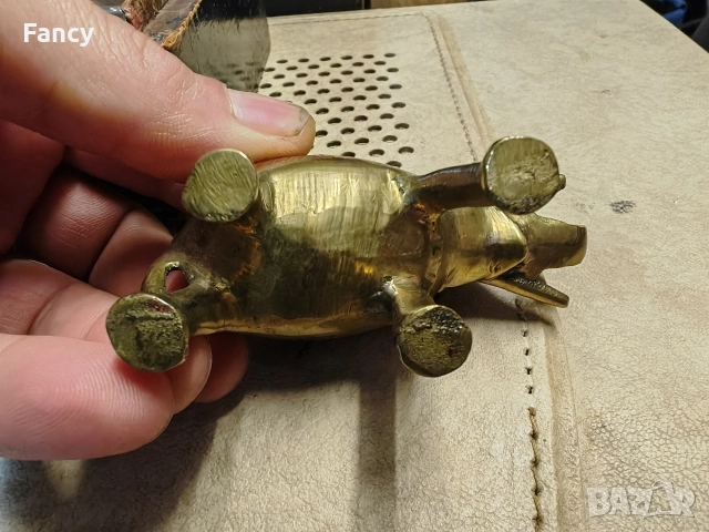 Бронзова статуетка Слон 10/7 см, снимка 7 - Антикварни и старинни предмети - 52766530