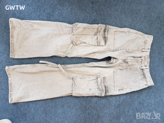 Zara карго сиви дънки, снимка 4 - Дънки - 53401495