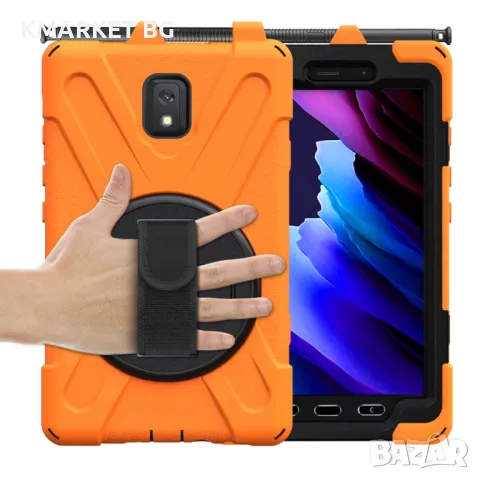 Samsung Galaxy Tab Active 3 T570/T575/T575N/T577 Tablet Case/Pen Slot /Hand Band/360° Swivel Kicksta, снимка 10 - Калъфи, кейсове - 47010066