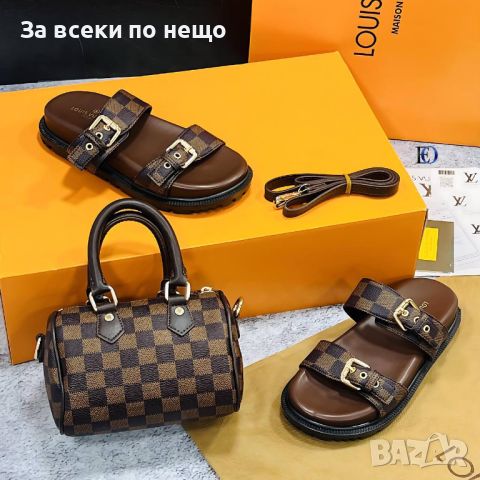 Дамски чехли Louis Vuitton Код D159 - Различни цветове, снимка 4 - Чехли - 46418291