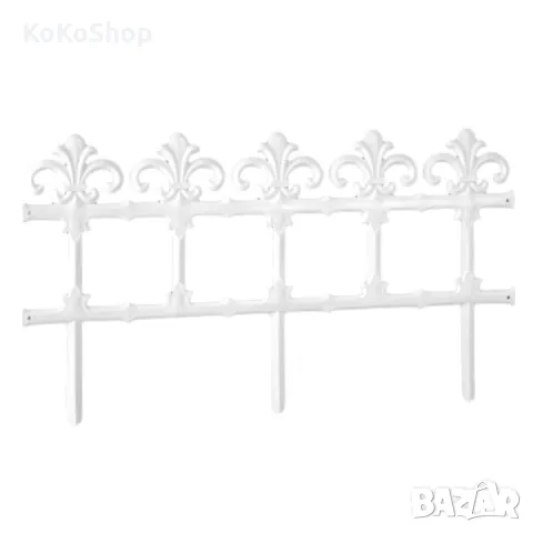 Бяла ограда-350х34 см./декоративна ограда, снимка 3 - Огради и мрежи - 49638584