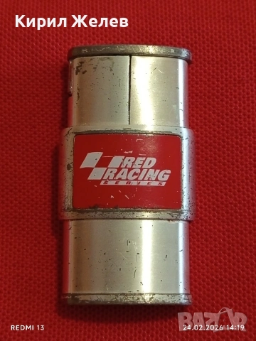 Метална запалка RED RACING работи иска зареждане за КОЛЕКЦИЯ ДЕКОРАЦИЯ 34898