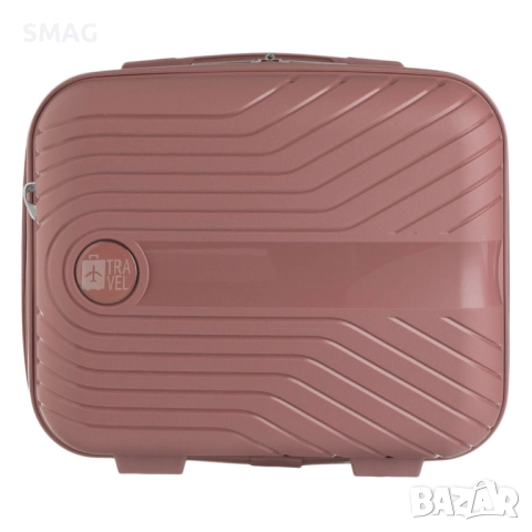 Малък куфар за пътуване 16.66л, розов_1239655, снимка 2 - Куфари - 52189228