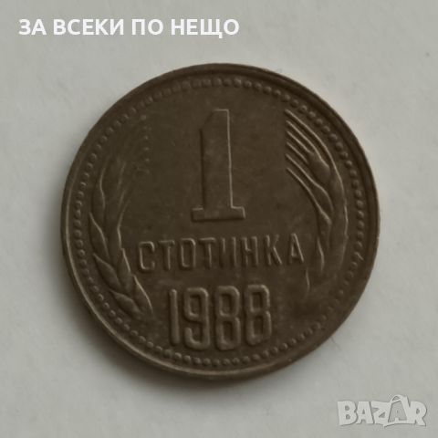 1 СТОТИНКА 1988 ГОДИНА, снимка 1 - Нумизматика и бонистика - 45649363