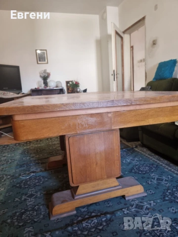 Дървена разтегателна маса, снимка 3 - Маси - 54100668