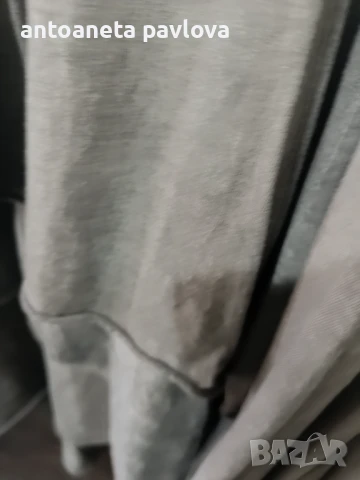 Макси рокля варен памук в сиво, снимка 3 - Рокли - 50572187