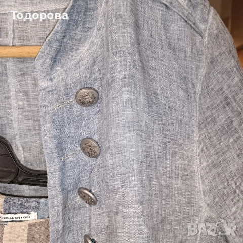 Нови сако и панталон лен L, снимка 6 - Костюми - 51695801