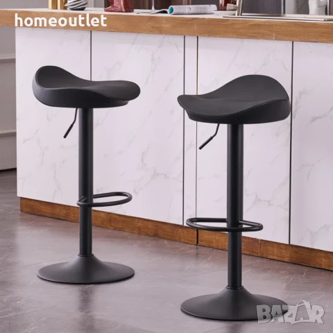 Бар стол с интересен дизайн, регулируема височина, к-кт от 2бр YOUNIKE EUYY102-ALL-1919PBK, снимка 5 - Столове - 50777569