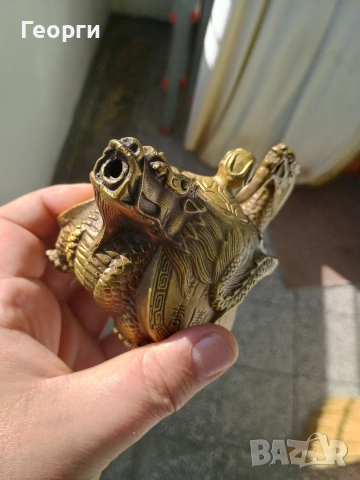 Бронзов чайник-86, снимка 2 - Антикварни и старинни предмети - 53768388