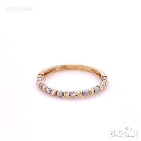 Златен дамски пръстен 1,39гр. размер:59 14кр. проба:585 модел:23689-3, снимка 1 - Пръстени - 45735581