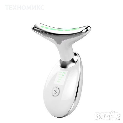 Мултифункционален масажор за лице и шия Лифтинг на лицето LED фотонна терапия 