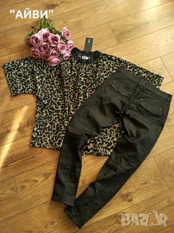 Марков дамски топ и панталон/дънки, снимка 3 - Панталони - 49129878