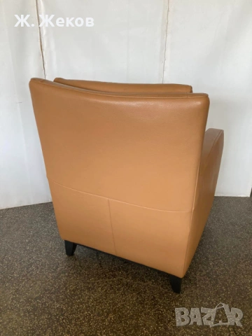 Стилен кожен фотьойл, снимка 4 - Дивани и мека мебел - 54061693