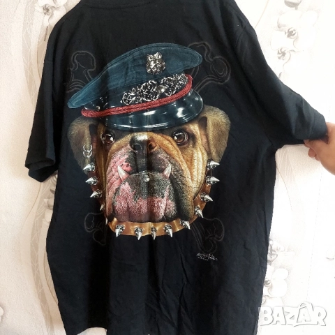 3D Тениска с булдог в шапка от Рок Чанг, снимка 7 - Тениски - 52144874