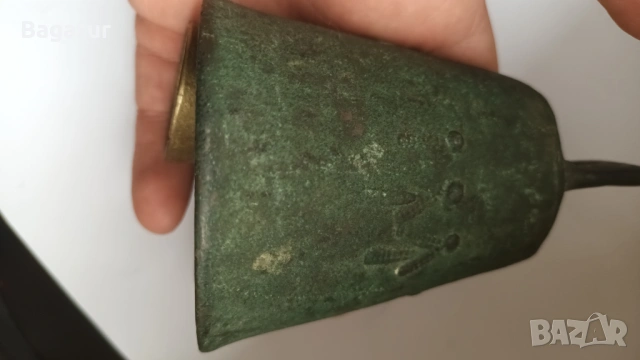 Стар чан,бронз,хлопка,19в,османски възрожденски,камбанка,звънче, снимка 2 - Антикварни и старинни предмети - 54070972