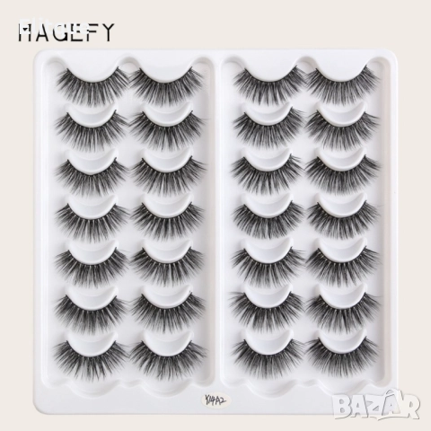 Комплект от 14 чифта 3D изкуствени мигли, снимка 3 - Други - 52830917