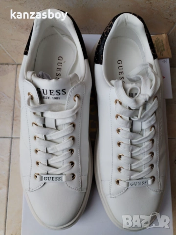 Guess Sneakers FMPVIBLEA12 White Brown - страхотни мъжки кецове КАТО НОВИ 43, снимка 9 - Кецове - 53386334