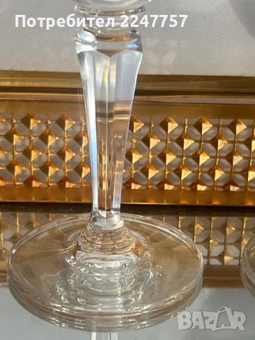 2 броя кристални чаши за ракия с 24 К, снимка 3 - Чаши - 54109396
