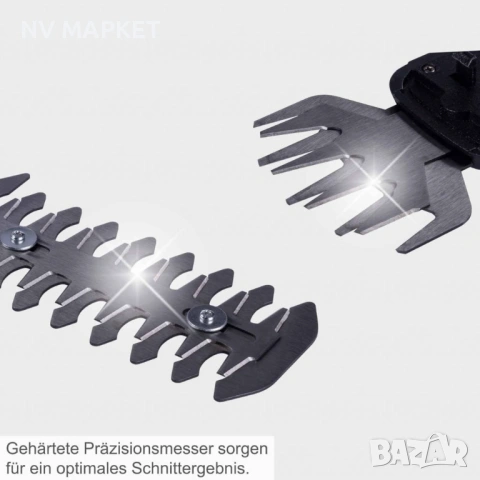 Акумулаторна ножица за трева и храсти, 2 в 1, Scheppach GHS7.2,12м гаранция, снимка 3 - Градински инструменти - 53871785