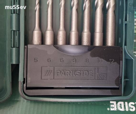 SDS ударни свредла на Парксайд в удобна кутия , снимка 3 - Други инструменти - 45945408
