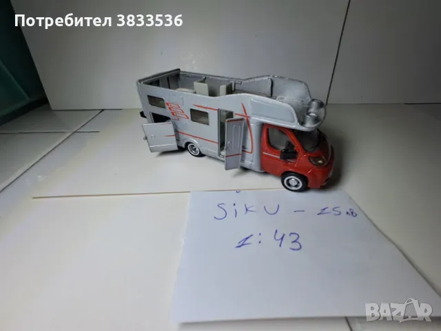 Siku made in Germany Fiat Ducato Camper Van, снимка 3 - Колекции - 47411047