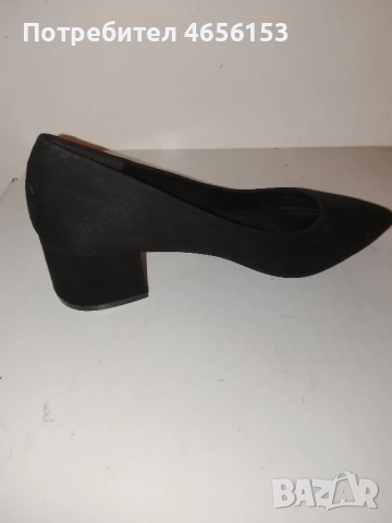 ДАМСКИ ЧЕРНИ ВЕЛУРЕНИ ОБУВКИ  Paolo Boceli - N 37, снимка 3 - Дамски ежедневни обувки - 52667594