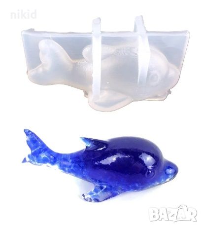 3d делфин риба силиконов молд форма фондан шоколад смола гипс декор свещ сапун, снимка 3 - Форми - 45782791