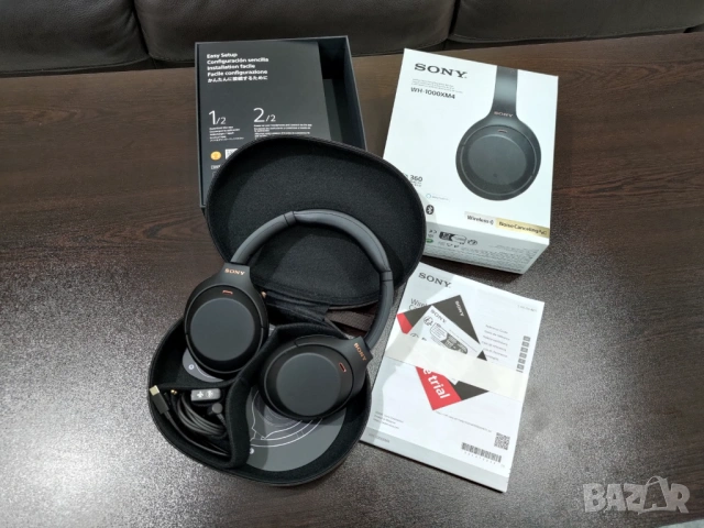 Sony WH-1000XM4, Wireless Noise Cancelling Слушалки, Пълен Комплект, Отлично Състояние, снимка 3 - Bluetooth слушалки - 54005202