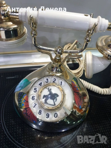 Ретро телефон Уфа ,СССР 1989г, снимка 4 - Антикварни и старинни предмети - 53626794