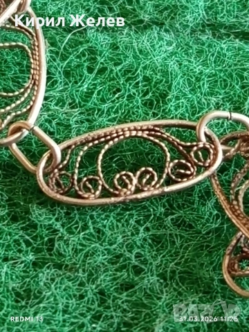 Сребърно колие Възрожденски стил филигранна изработка гранулация 26531, снимка 5 - Колиета, медальони, синджири - 54037313