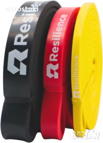 RESILIENCE  Комплект от 3 броя ластици за тренировка, за съпротивление, мускулни ластици, йога, снимка 1