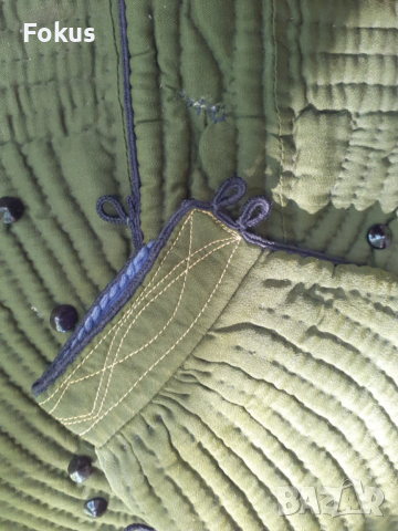 Стара възрожденска връхна дреха антерия носия - зелена, снимка 7 - Антикварни и старинни предмети - 53273486