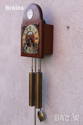 Датски Стенен Часовник TEMPUS FUGIT John Warmink С Махало , снимка 8 - Антикварни и старинни предмети - 52054336