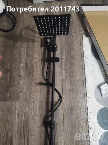 Черна система за душ, снимка 3 - Душове - 52959239