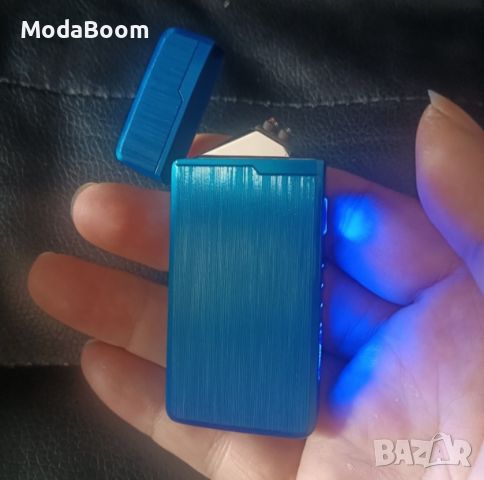 Стилна ветроустойчива запалка с LED и зареждане с USB, снимка 1